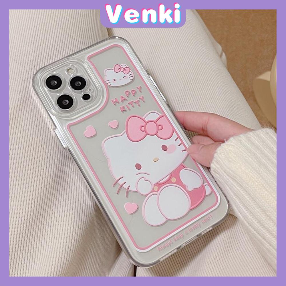 iPhone Case Clear Case Soft Thick TPU Shockproof Super Transparent Protection Camera Plating Button Pink Cartoon Cute For iPhone 13 Pro Max iPhone 12 Pro Max iPhone 11 iPhone 7Plus