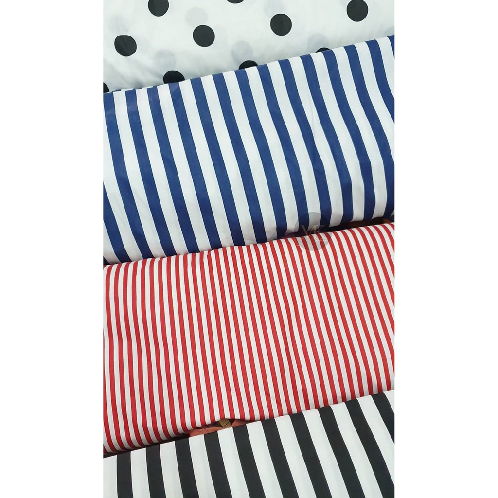 Katun Jepang Polkadot Onde Besar Bahan Japan Cotton Ori Kain Meteran