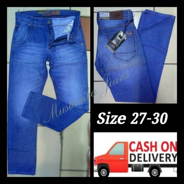 Obral celana jeans pria regular/celana panjang standard fashion