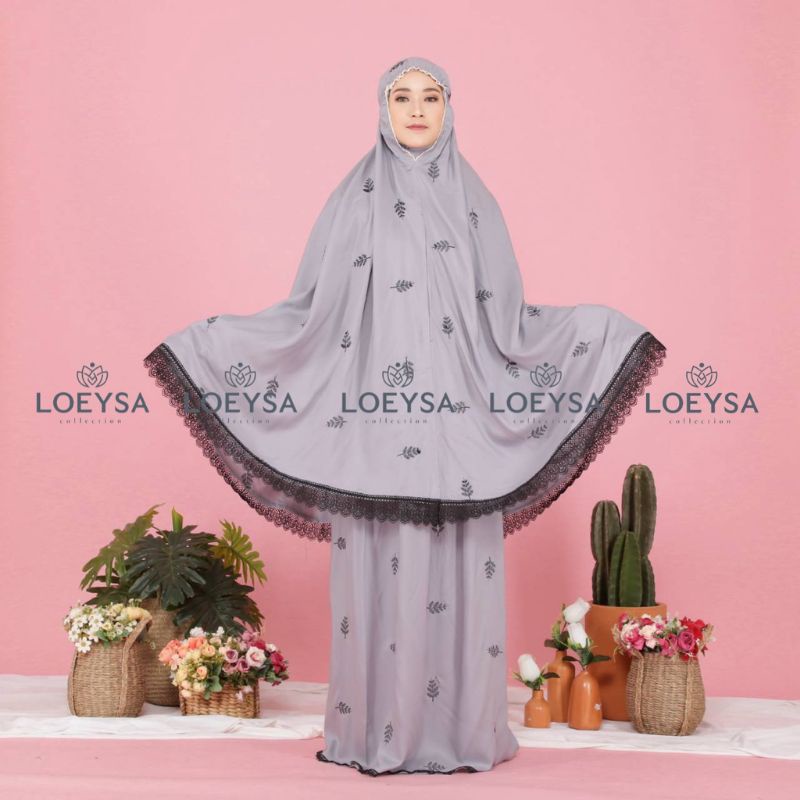 Mukena Rayon Bordir Tropical Loesya Dewasa