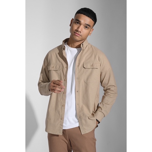 Kemeja Workshirt Preppstudio Khaki Size M