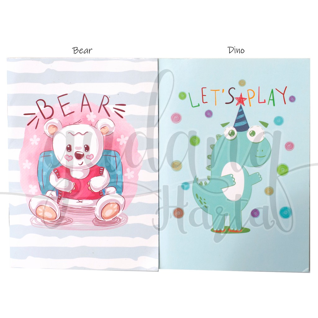 Notebook Mini Bear Dino Buku Tulis Catatan Kecil  Beruang Unik GH 308324