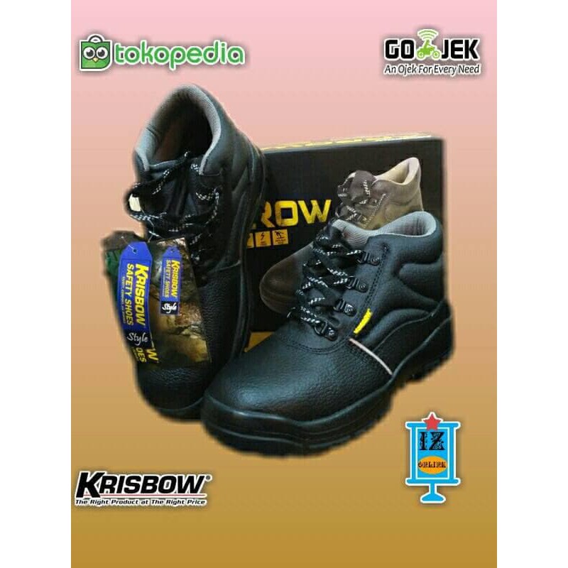 Sepatu safety Krisbow Arrow 6 inch - Hitam- 38