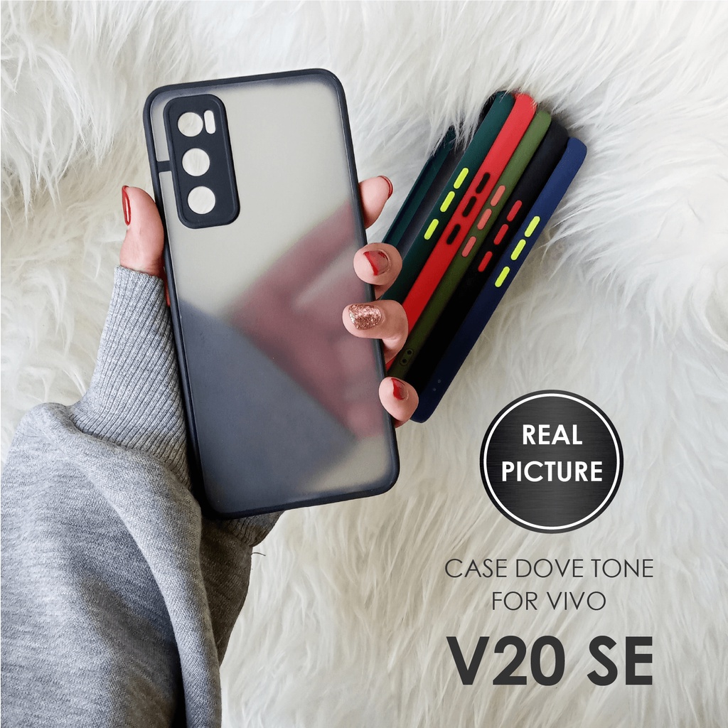 CASE HP VIVO V20SE SOFTCASE DOVE MATTE PLUS PELINDUNG CAMERA