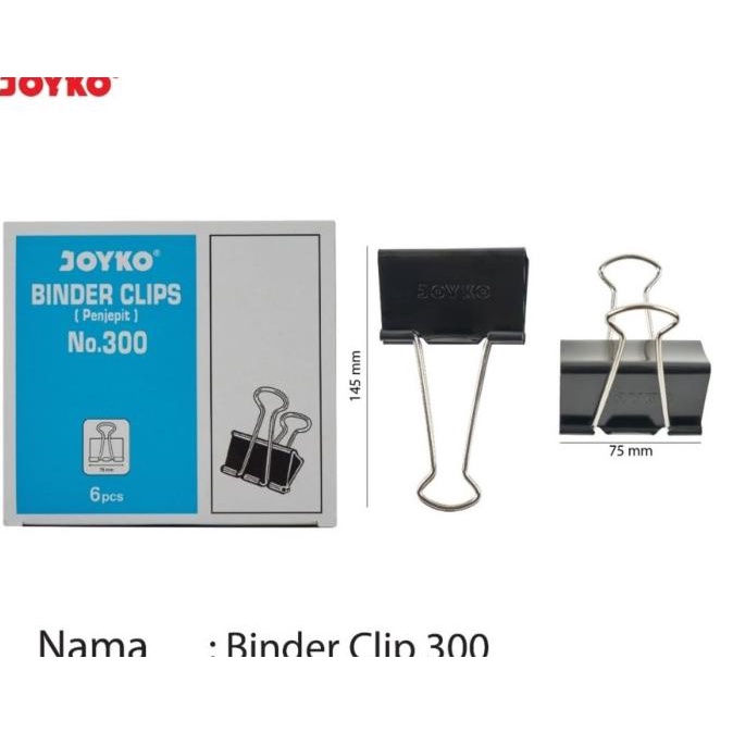

(BISA COD) Binder Clips 300/Klip Kertas/Penjepit Kertas/Klip Hitam/Jepitan Kertas TERBATAS Kode 307