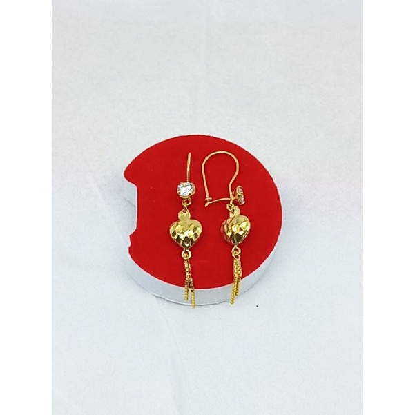 ANTING KAIT MP 1 + M LOVE UKIR KOPONG+ RUMBAI ITALI/ ANTING PERAK ASLI SILVER 925 LAPIS EMAS/ ANTING FASHION WANITA TERBARU