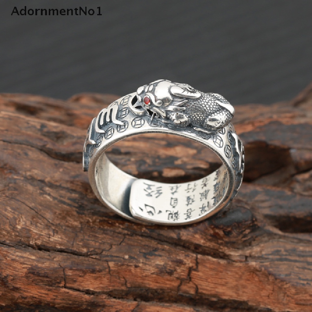 (AdornmentNo1) Cincin Pixiu Charms Adjustable Gaya Retro Vintage Untuk Unisex / Pria / Wanita