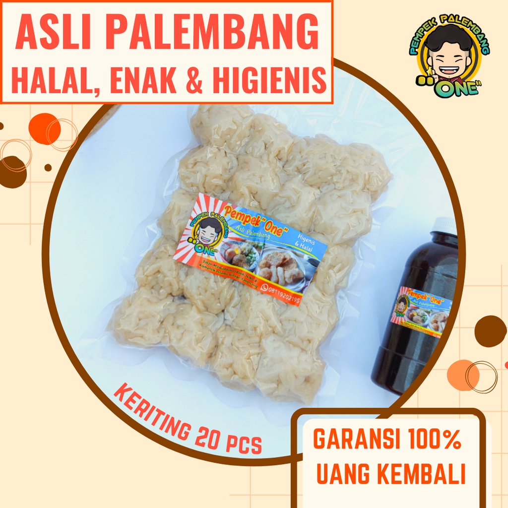 Jual Pempek Keriting Palembang Asli 20 Pcs Frozen Pempek One Ikan