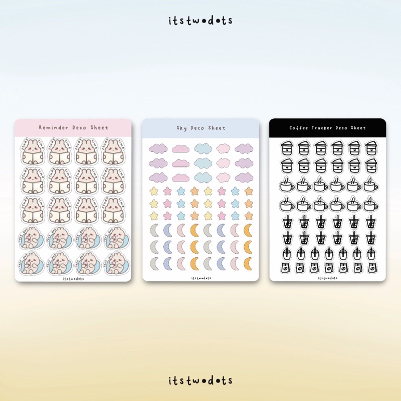 

DECO SERIES #2 STICKER SHEET REMINDER SKY COFFEE TRACKER