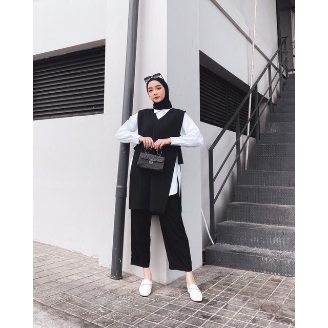 BAYEMADE - ETTRA LONG VEST/ROMPI KNIT TUNIK