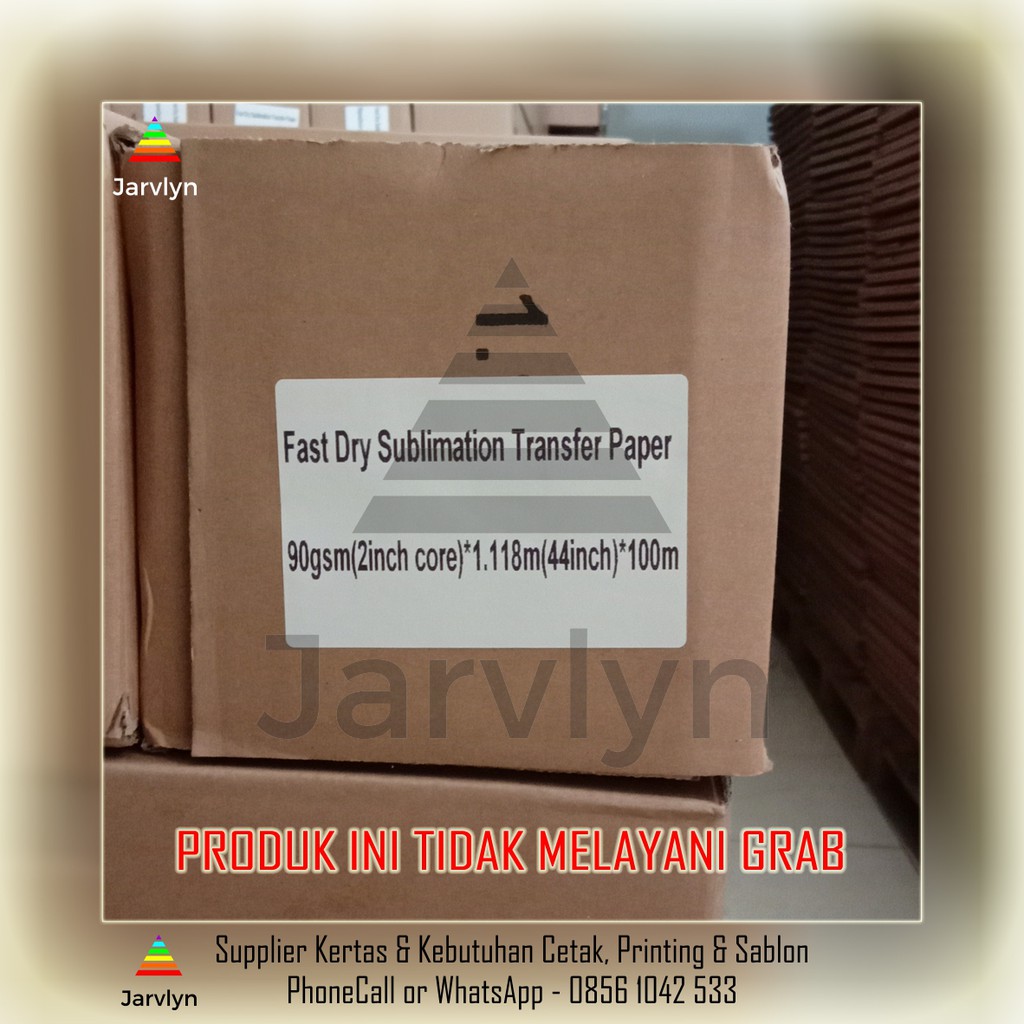 

Kertas Sublim Transfer Paper 90 gsm 111.8cm x 100m - FAST DRY
