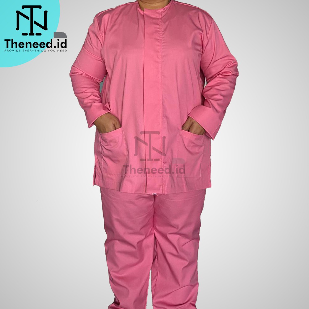 Lengan PANJANG-RESLETING-PREORDER-PREMIUM-Baju Oka-Scrub-Dokter - American drill