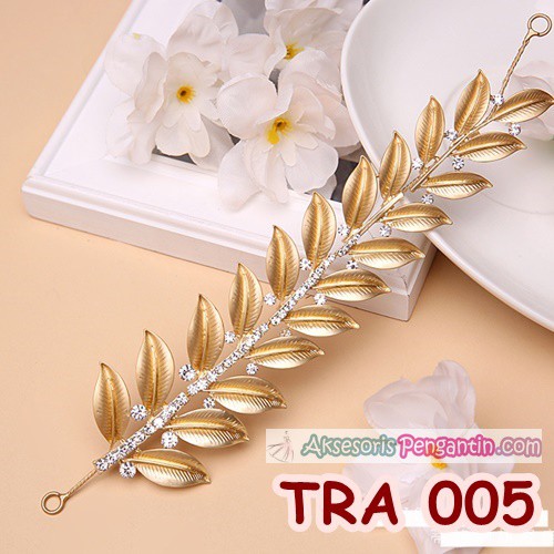 Tiara Rambut Pesta Emas Anak l Aksesoris Tiara Wedding Modern -TRA005