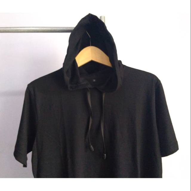 Kaos Hoodie Polos Hitam - Hoodie Polos Black