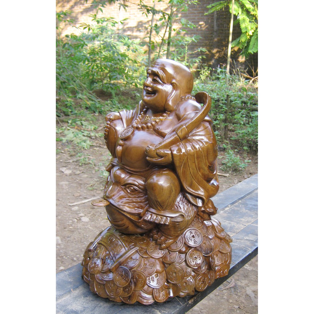 Patung Budha Julaihut 75cm Kayu Jati