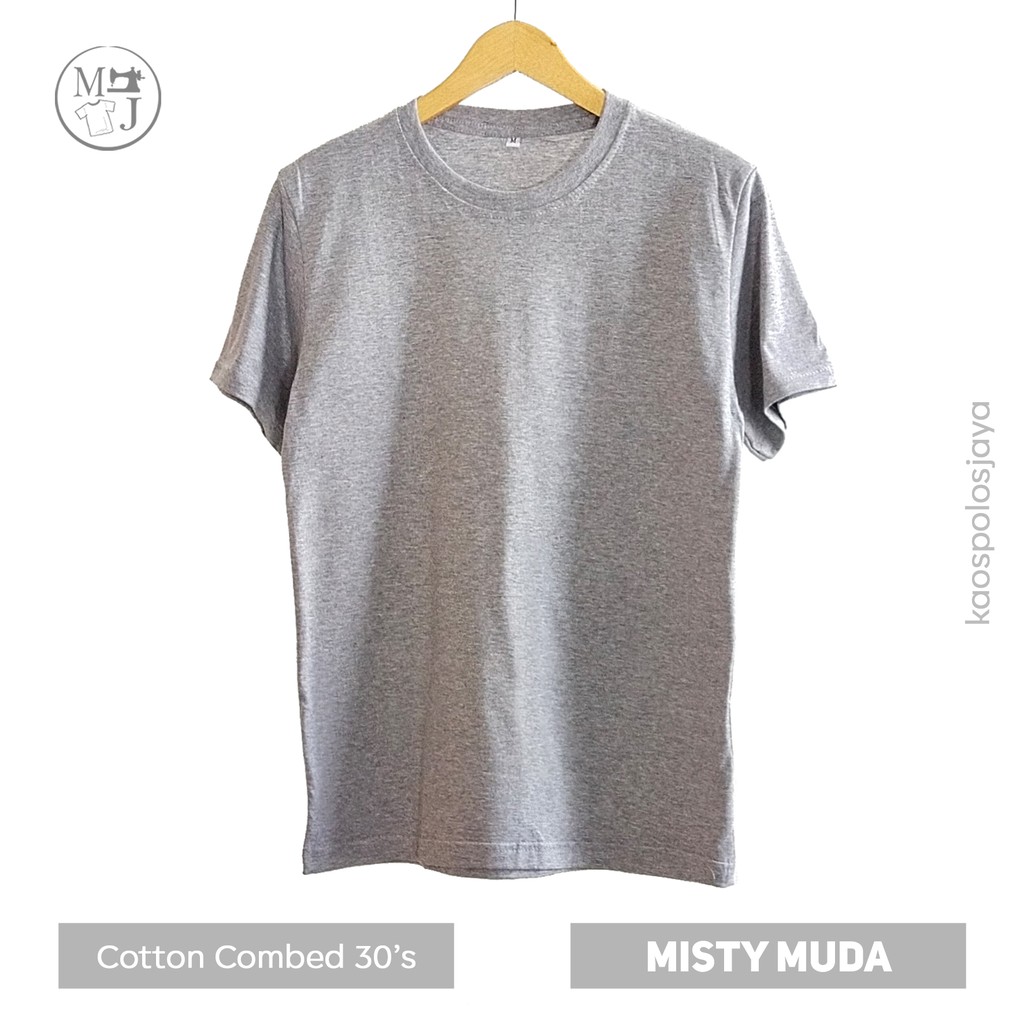 Kaos polos misty muda/ Kaos Polos 100% cotton combed 30s / Kaos polos murah / Langsung Pabrik