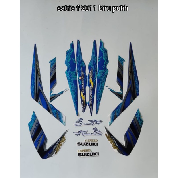 STRIPING SATRIA FU 2011 BIRU