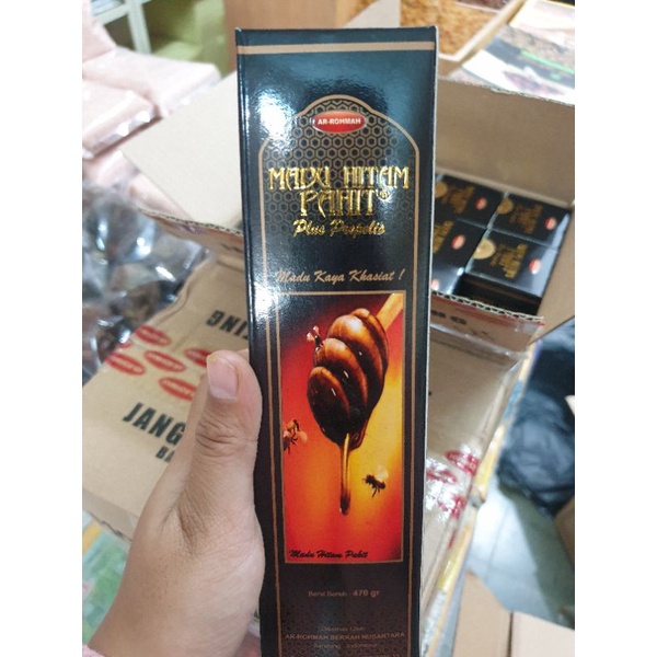 Madu hitam pahit ar rohmah plus propolis /madu hitam pahit 470gr