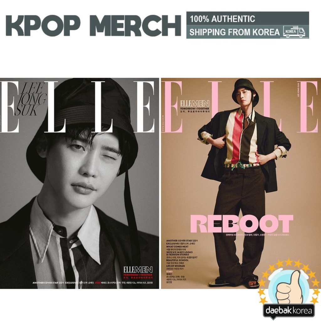 [Ready stock] Korea Magazine Elle Lee Jong Suk Special Cover