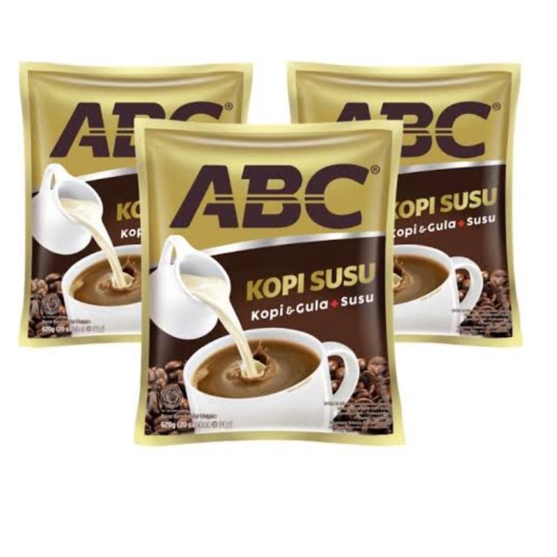 kOPI ABC SUSU 120 BKS,SATU DUS. SAMEDAY/INSTANT