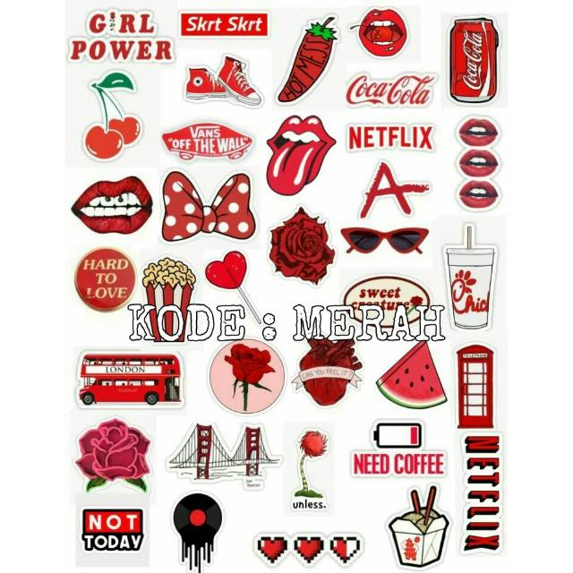 STICKER TUMBLR SET AESTHETIC | Shopee Indonesia