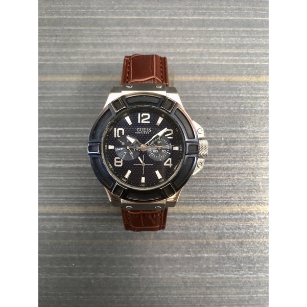 Bekas Second Preloved GUESS Rigor Jam Tangan Pria Analog Original Fashion Chronograph Sport Aksesori