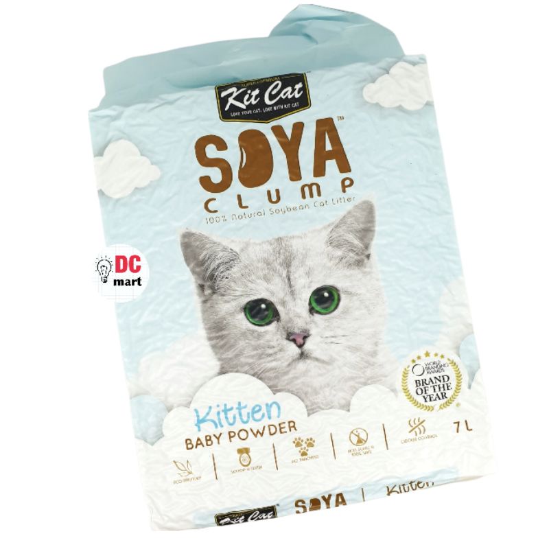 Kit Cat SOYA CLUMP 7L / Cat Litter KITCAT / Pasir Gumpal Hewan Kucing