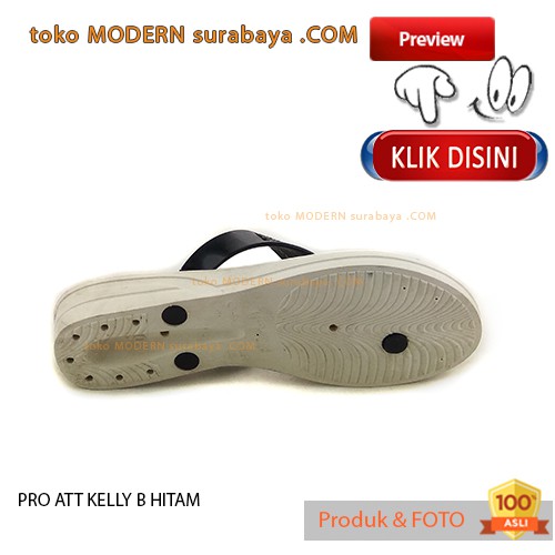 PRO ATT KELLY B HITAM sendal wanita jepit karet casual flip flop