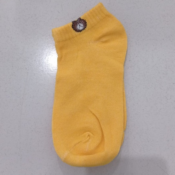 ⭐Bobastore⭐ Kaos Kaki Karakter Beruang Ankle Dewasa Kaus Kaki Motif Bear Korea Unisex Murah r109-MOTIF 1 KUNING