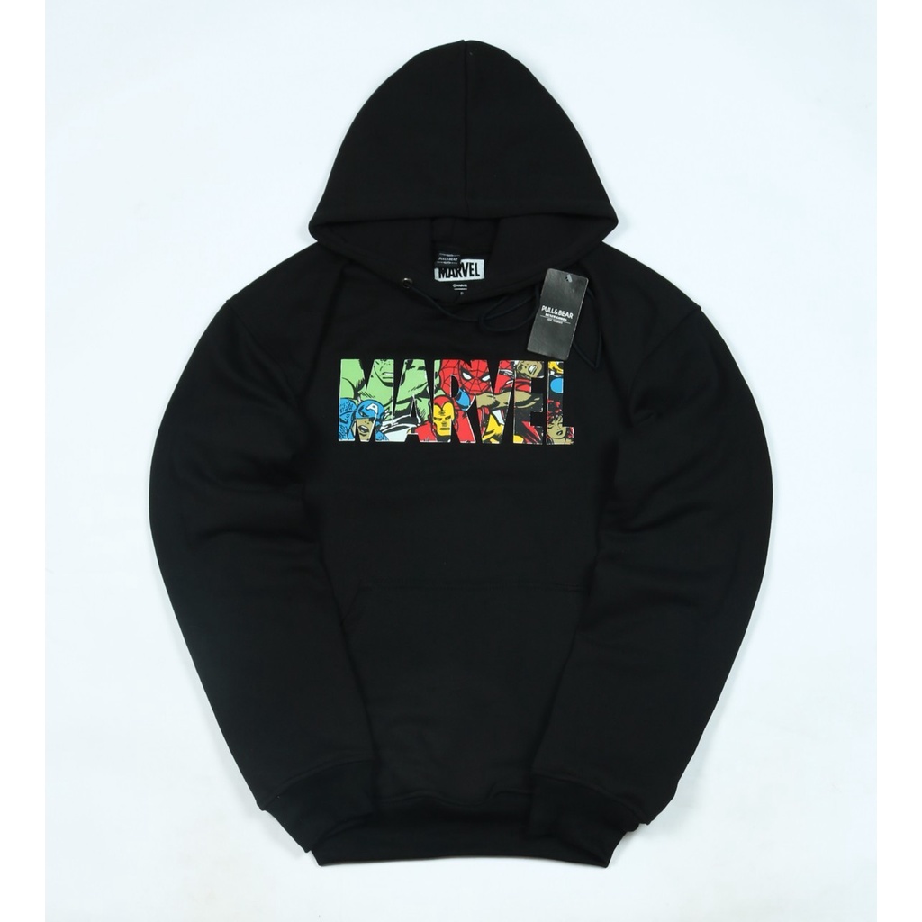 Sweater Hoodie PULL&BEAR MARVEL Hypebeast Premium BLACK