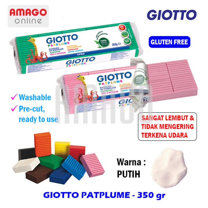 GIOTTO Patplume Lilin Mainan Edukasi Anak 350 gram - warna White - 510107