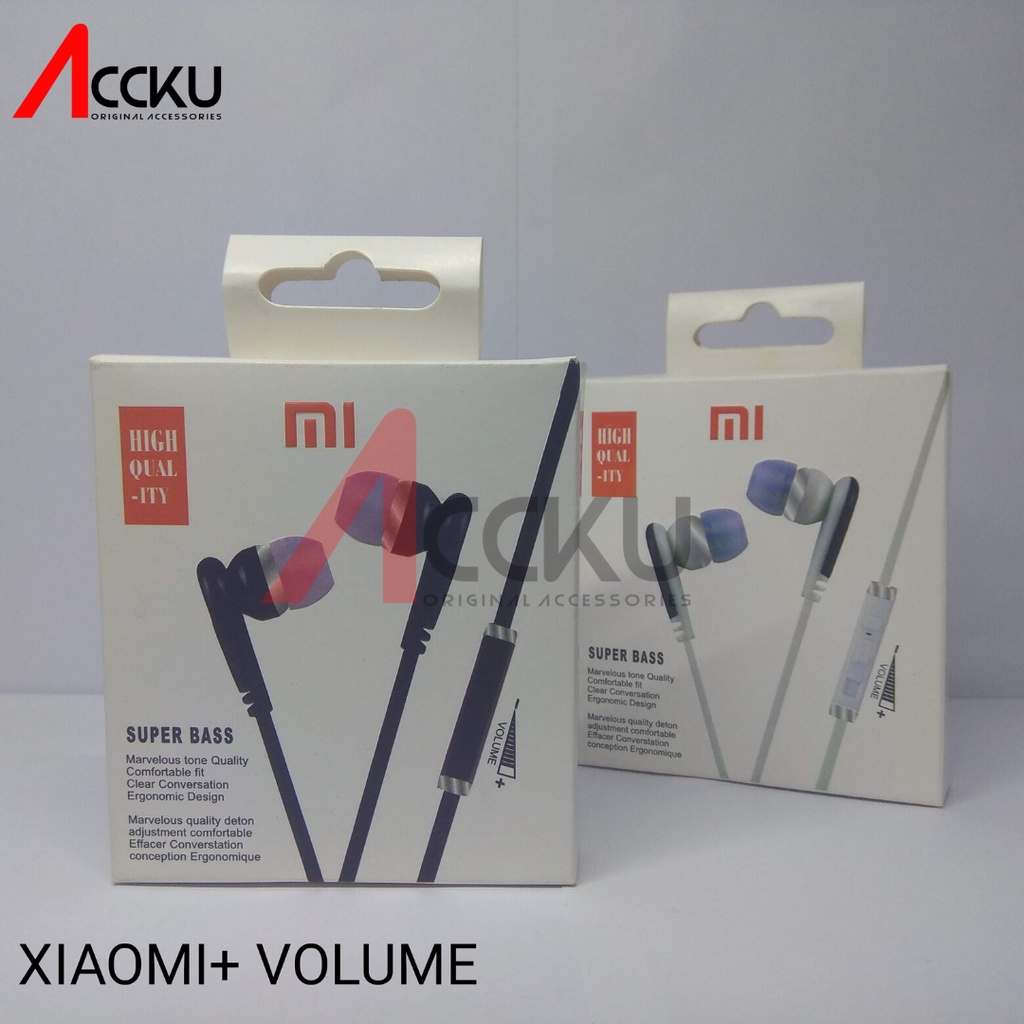 Headset Murah Handsfree Earphone Plus Volume Universal Handsfre Headset Earphone Headset Earphone Wired Handsfree  [ HF C/N +VOL ]