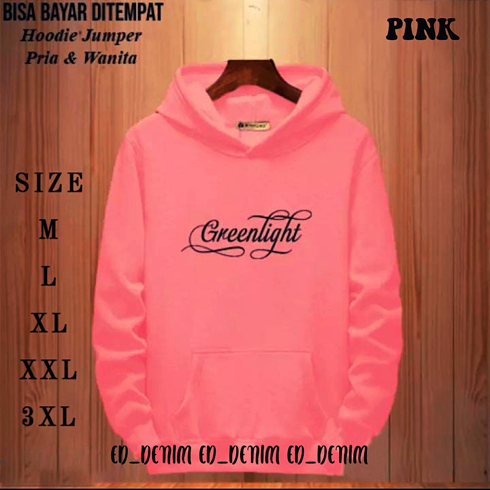 Greenlight Hoddie Oversize Pria / Switer Hoodie Pria / Hoodie Jumbo Size M L XL XXL 3XL / Sweter Cowok Distro