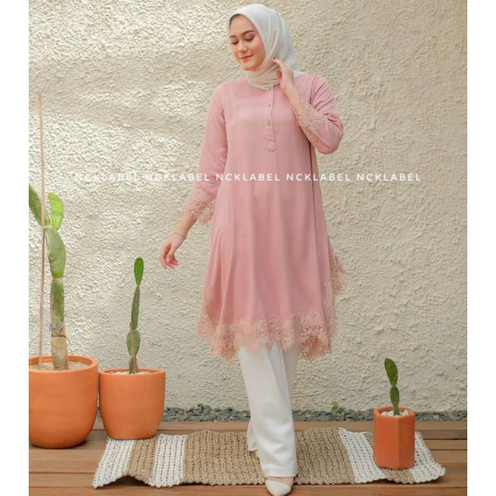 ZAHRA TUNIK PEACH original by NCK LABEL