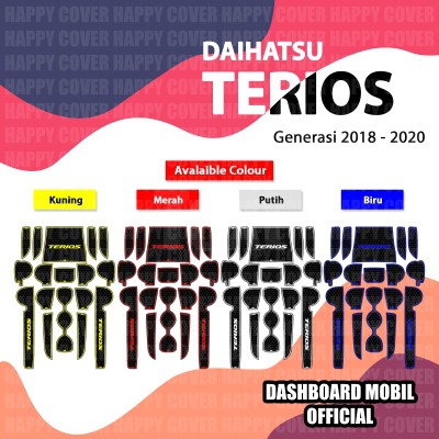 Door Groove Mat/ Antislip Rubber Cup Mat/ Alas Interior Daihatsu New Terios 2018 - 2020