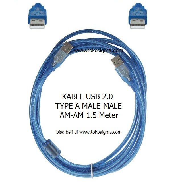 KABEL USB 2.0 TYPE A MALE-MALE AM-AM 1.5 Meter USB m-m