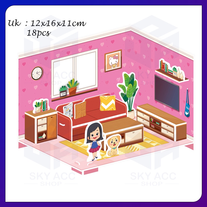 Puzzle 3D Diy Bahan Foam & Paper Mainan Puzzle Edukasi Anak