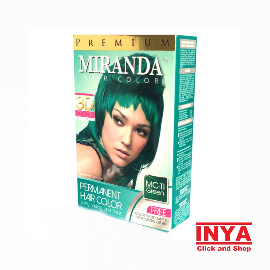 MIRANDA MC-11 GREEN - Semir Rambut (30mlx2)+10ml - Pewarna Rambut