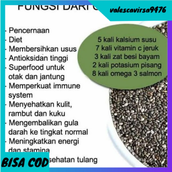 

⭐BISA COD⭐ premium organic chia seed 1kg