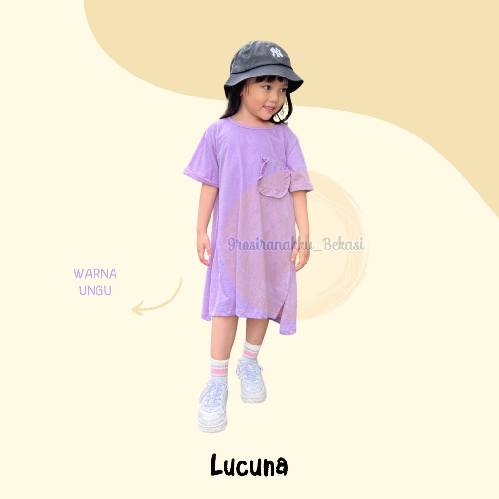 Dress Anak Oversize Lucuna Rumi Mix Warna Size 1-5tahun