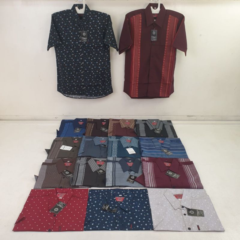 KEMEJA PRIA LENGAN PENDEK YOBEL SIZE M-XL