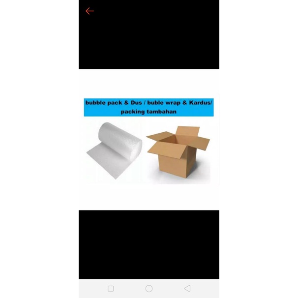 

Packingan Tambahan Dus + Bubble Wrap Aman