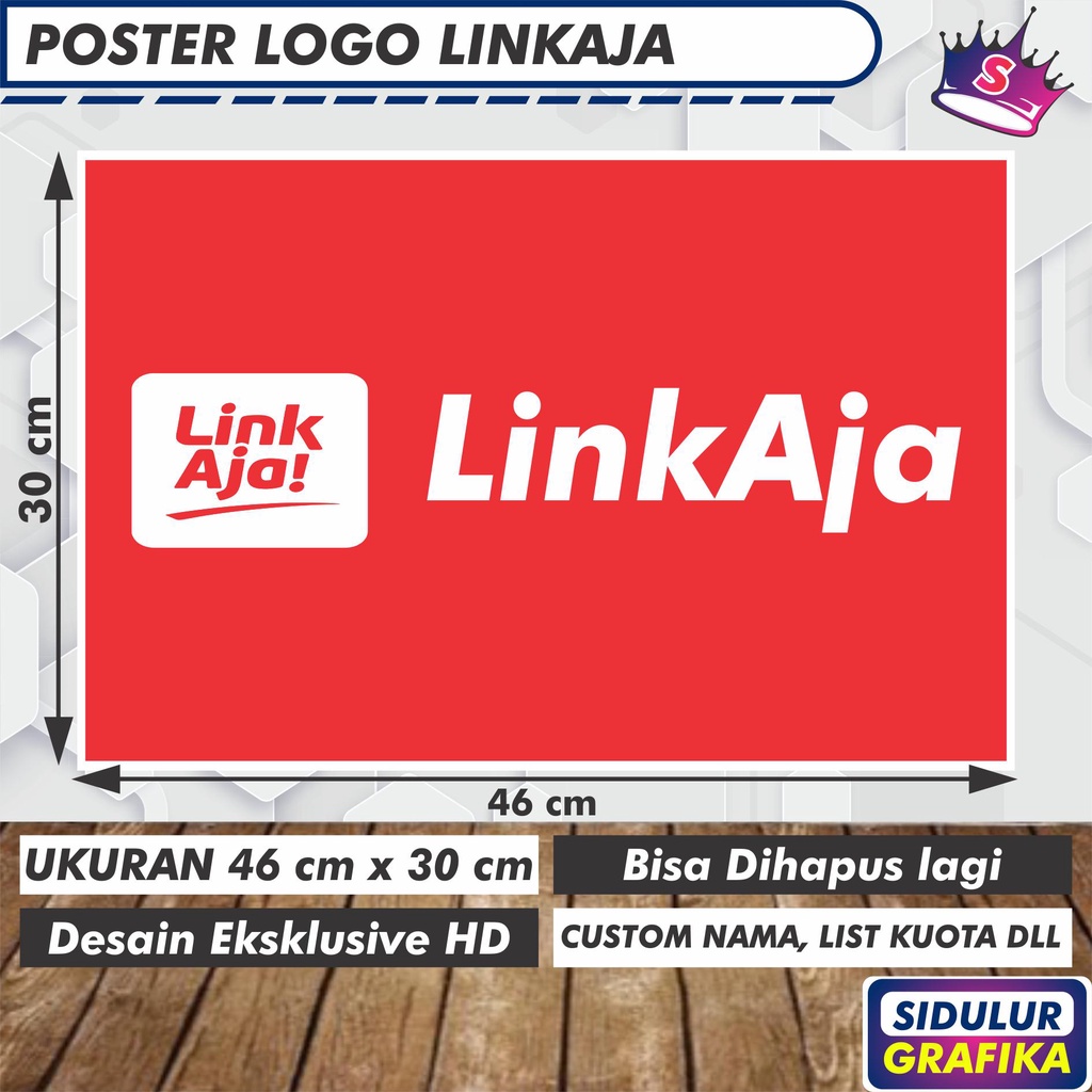 

cetak poster A3 informasi logo LinkAja