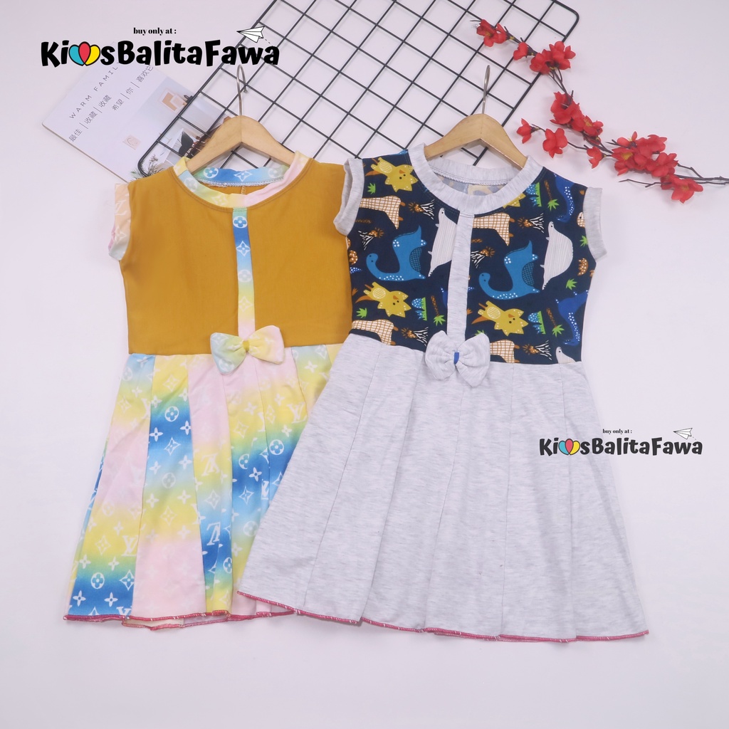 Dress Lala uk 5-6 Tahun TYPE C / Dres Fashion Kids Perempuan Cewek Baju Anak Bunga Casual Pesta Gaun