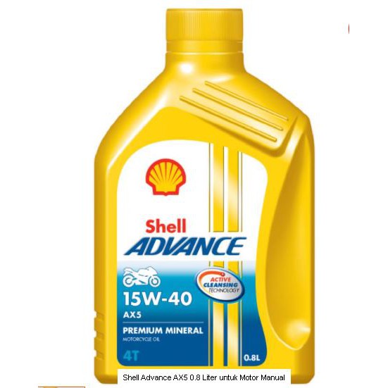 Oli motor Shell Advance AX5 0.8L 15W-40