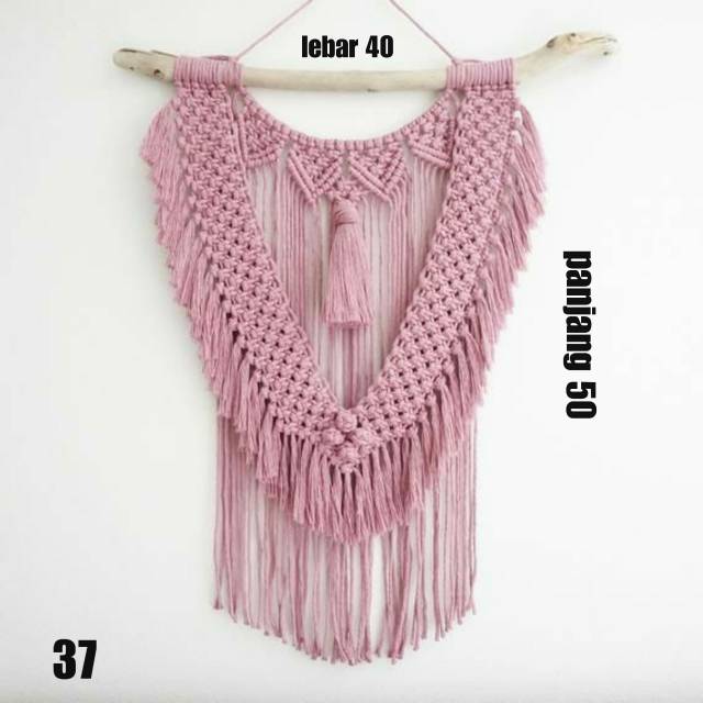 Hiasan dinding macrame makrame wall hanging tali rajut