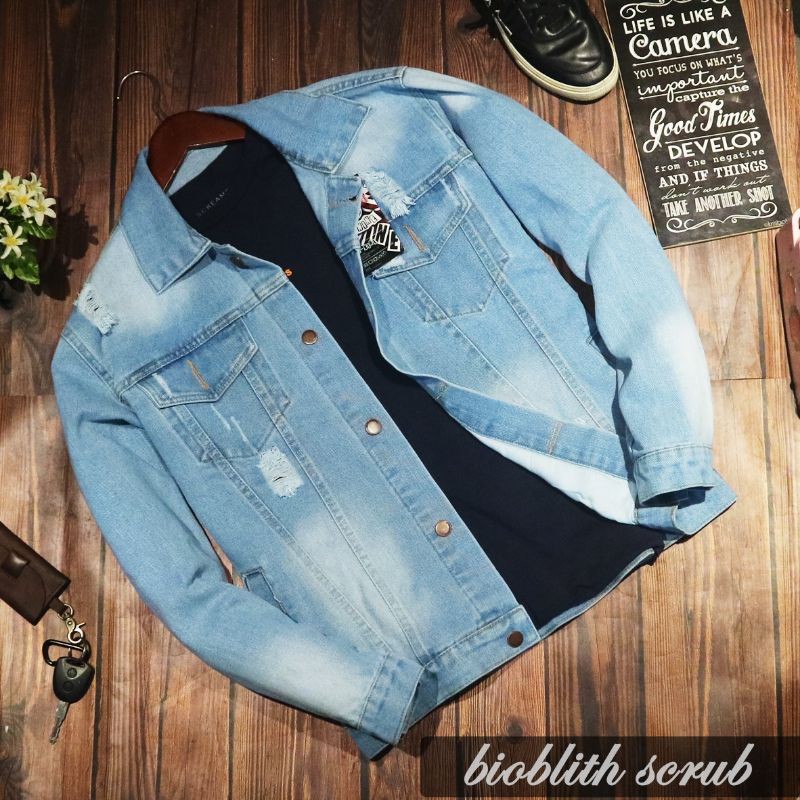 JAKET JEANS STYLE DESTROYED JAKET JEANS SOBEK