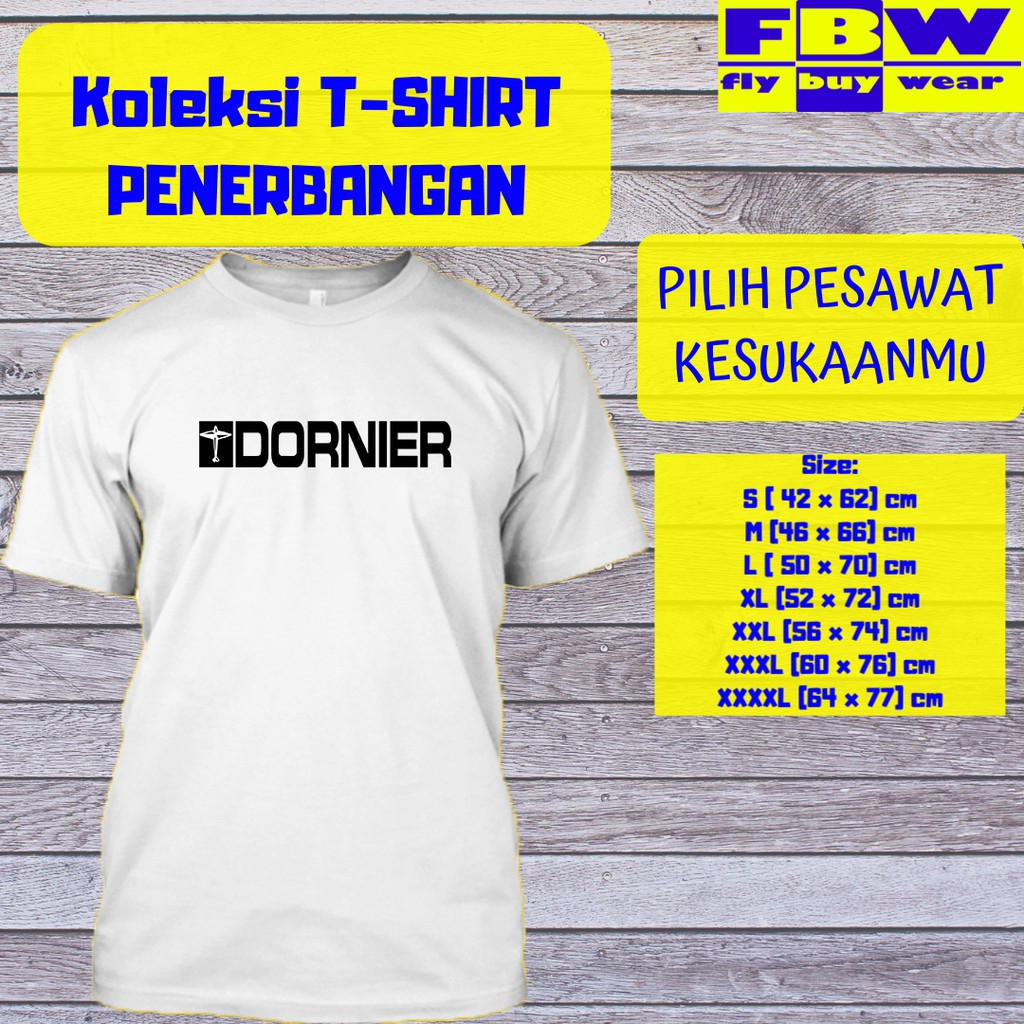 Baju Kaos T-Shirt Penerbangan Aviation Aviasi Pesawat Dornier