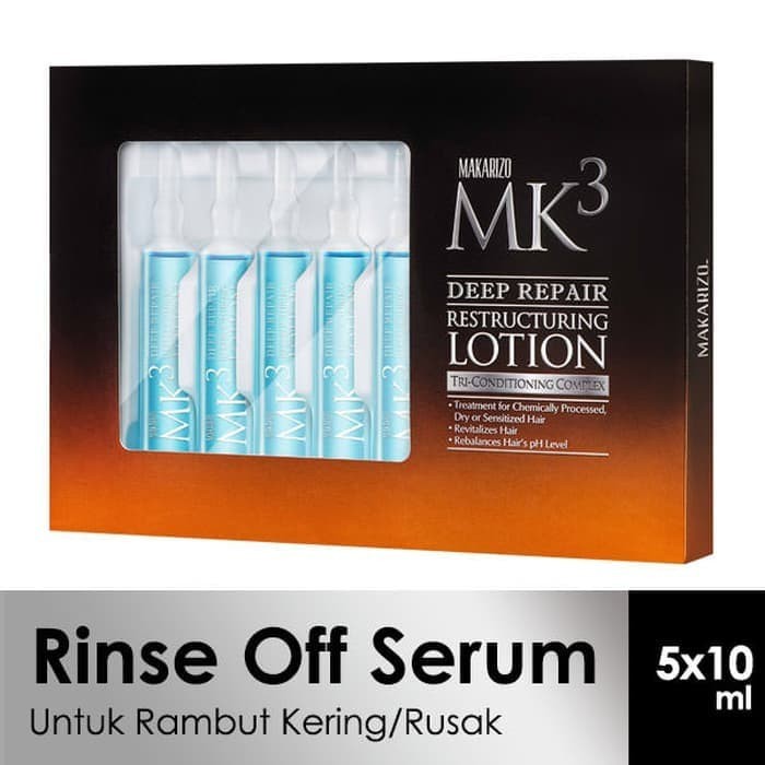 makarizo mk3 restructure lotion 5 x 5ml serum rambut rusak