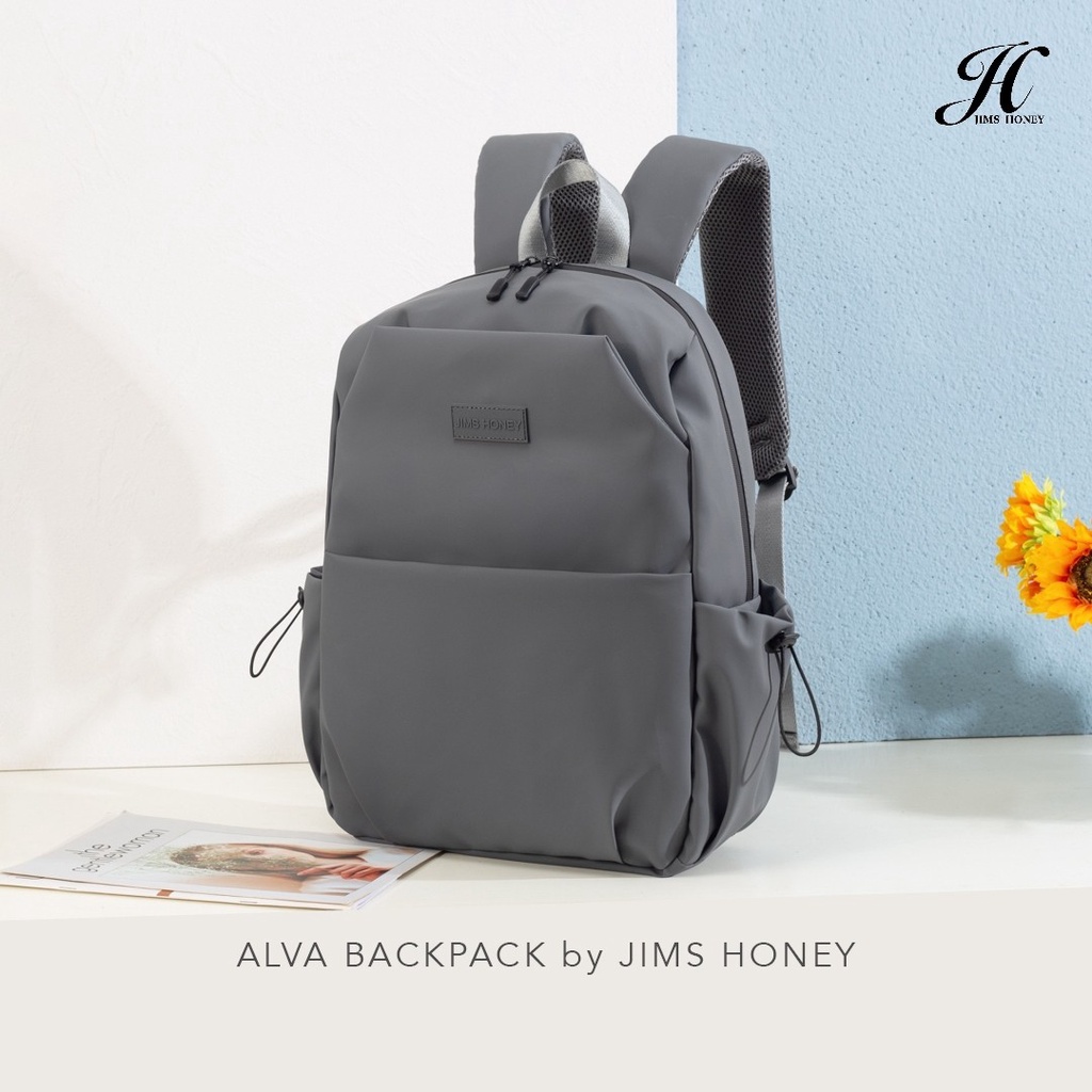 Jims Honey Alva Backpack - Tas Ransel Pria dan Wanita-Grey